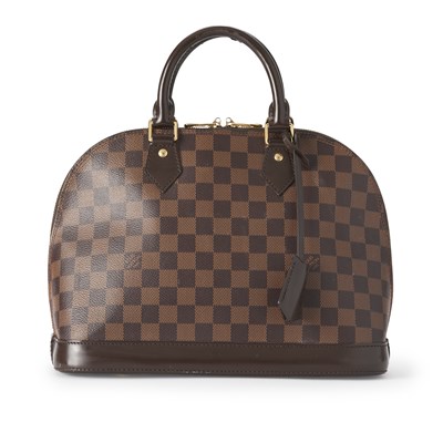 Lot 398 - Louis Vuitton, a damier ebene Alma handbag.