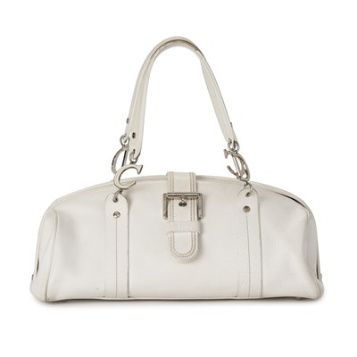 Lot 331 - Christian Dior, a white leather frame satchel.