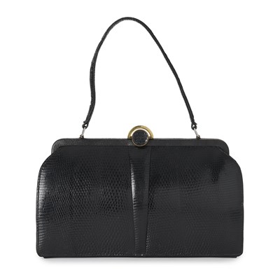 Lot 414 - Mappin & Webb, a vintage lizard skin handbag.