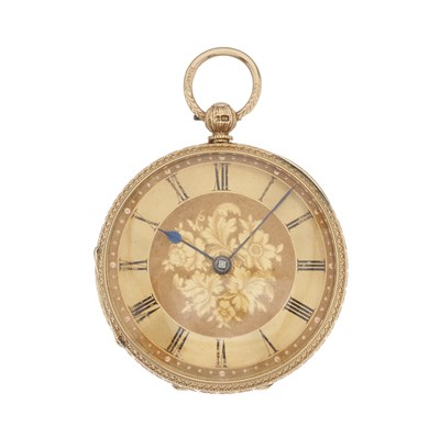 Lot 276 - An 18ct gold open face pocket watch