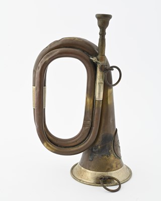 Lot 257 - A WW1 German Army bugle, 1914, with issue...