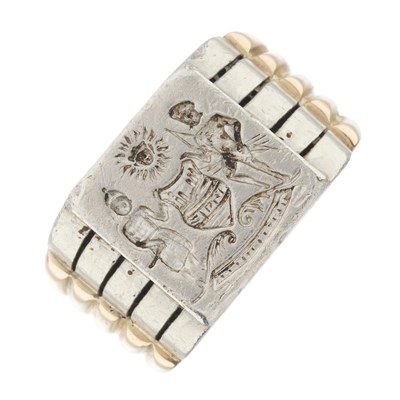 Lot 14 - An interesting 19th century seal signet ring, with Mewar family coat of arms