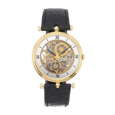 Lot 268 - Van Cleef & Arpels, an 18ct gold "skeletonised" wrist watch