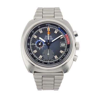 Lot 245 - Omega, a stainless steel Seamaster Yachting bracelet watch