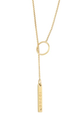 Lot 116 - Gucci, an 18ct gold lariat necklace