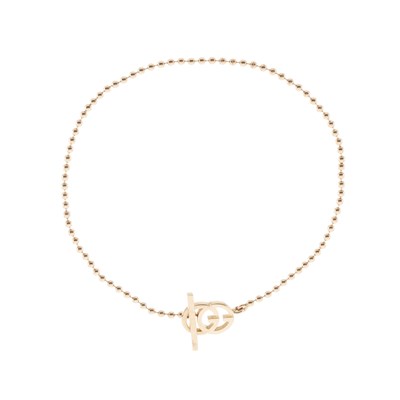 Lot 112 - Gucci, an 18ct gold Running G toggle bracelet