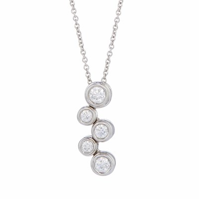 Lot 124 - Tiffany & Co., a platinum diamond Bubbles necklace