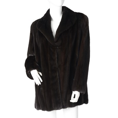 Lot 510 - Zandra Rhodes, a dark ranch mink coat.