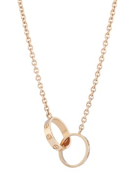 Lot 128 - Cartier, an 18ct rose gold Love pendant necklace