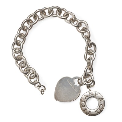 Lot 468 - Tiffany & Co., a silver Return to Tiffany Heart Tag Toggle bracelet.