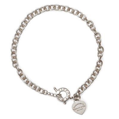 Lot 467 - Tiffany & Co., a silver Return to Tiffany Heart Tag Toggle necklace