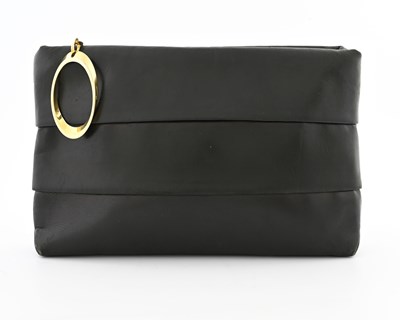 Lot 463 - Salvatore Ferragamo, a large vintage leather clutch.