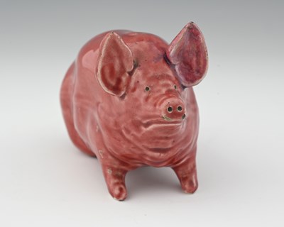 Lot 583 - Wemyss, an art pottery model of a pig, Robert...