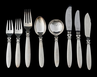 Lot 117 - Gundorph Albertus for Georg Jensen, a suite of...