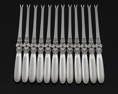 Lot 116 - Gundorph Albertus for Georg Jensen, a set of...