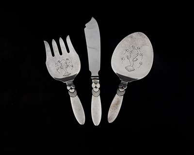 Lot 119 - Gundorph Albertus for Georg Jensen, a Cactus...