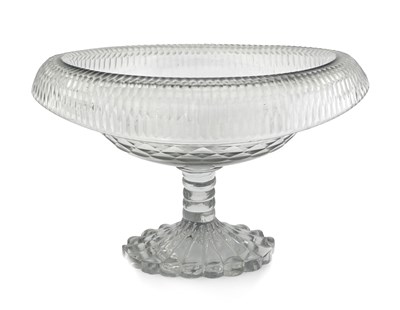 Lot 455 - An Anglo Irish glass turnover bowl, circa 1815,...