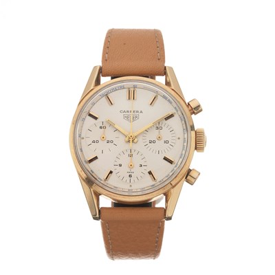Lot 235 - Heuer, an 18ct gold Carrera 12 Chronograph wrist watch