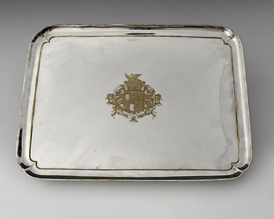 Lot 600 - An eighteenth-century silvered brass...