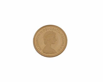 Lot 67 - Elizabeth II, a gold proof half sovereign coin, dated 1980