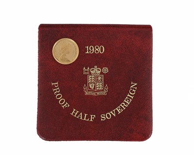 Lot 67 - Elizabeth II, a gold proof half sovereign coin, dated 1980