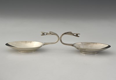 Lot 490 - Two Scottish silver Traprain spoons, each with...