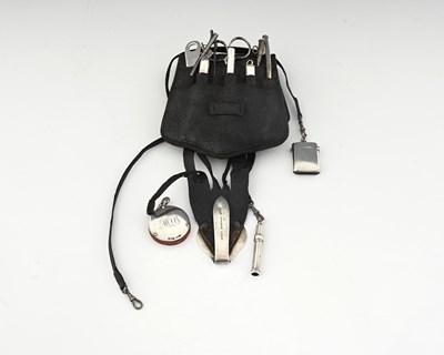 Lot 364 - A leather nurse's wallet, ensuite with...