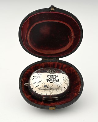 Lot 146 - A Victorian cased silver tea infuser, the...