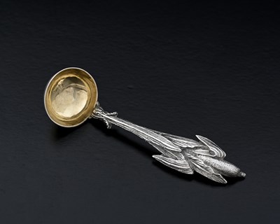 Lot 17 - A Victorian silver cream ladle, the handle...