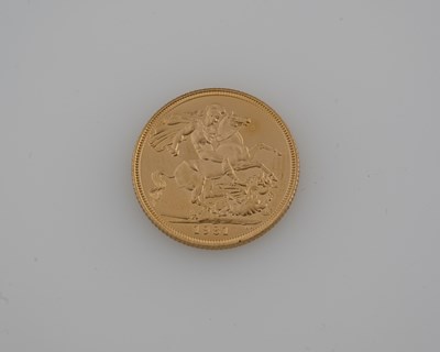Lot 69 - Elizabeth II, a gold proof full sovereign coin, dated 1981