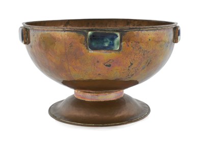 Lot 185 - An Arts and Crafts copper and Ruskin cabochon...