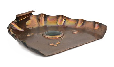 Lot 179 - An Arts and Crafts copper and Ruskin cabochon...