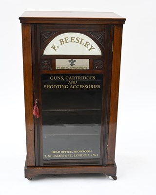 Lot 415 - An Edwardian mahogany gun shop display cabinet,...