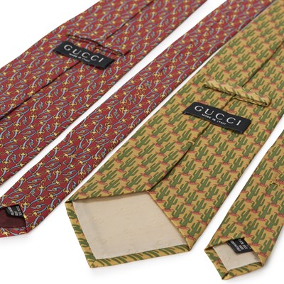Lot 255 - Gucci, two silk ties.