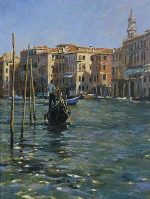 Lot 361 - John Hammond (British, 1961-2023), Gondola on...