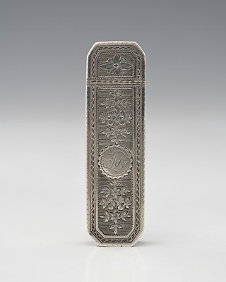 Lot 115 - A George III silver toothpick box, of...