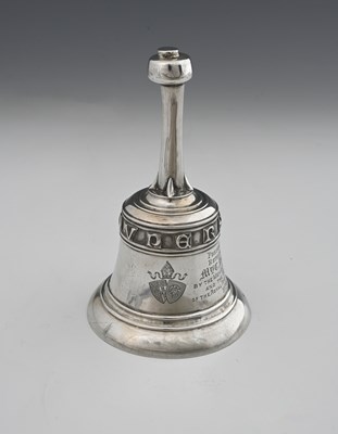 Lot 92 - An Arts and Crafts silver bell, Vale Brothers...