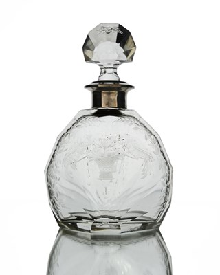 Lot 158 - A Belgian silver mounted cut and engraved...