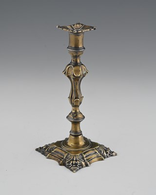 Lot 593 - An eighteenth-century silvered brass...