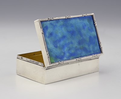 Lot 93 - An Arts and Crafts silver and enamelled box,...