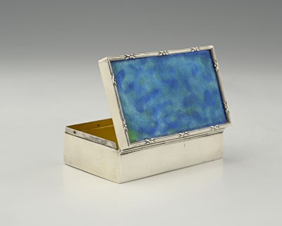 Lot 93 - An Arts and Crafts silver and enamelled box,...