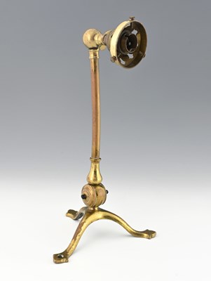 Lot 162 - W A S Benson, an Arts and Crafts brass table...