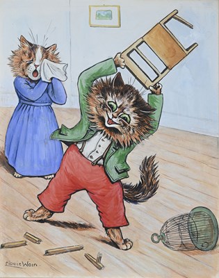 Lot 262 - Louis William Wain (British, 1860-1939), Cat...