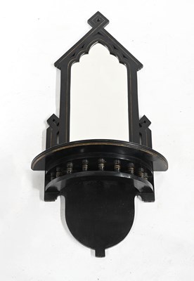 Lot 417 - An ebonised Aesthetic Movement wall bracket,...
