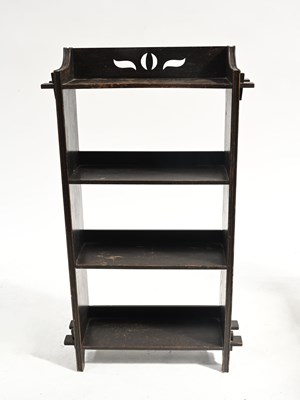 Lot 421 - An Arts and Crafts stained oak free-standing...