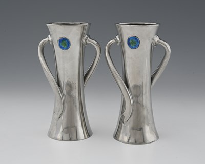 Lot 199 - Liberty and Co., a pair of Tudric Arts and...