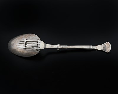 Lot 43 - A nineteenth-century silver folding...
