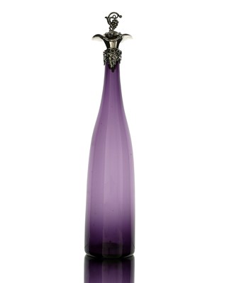 Lot 303 - A Victorian silver mounted amethyst glass...