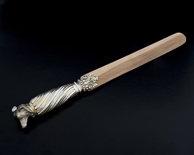 Lot 320 - A Victorian silver-mounted page turner or...