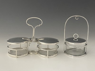 Lot 781 - Hukin and Heath, two glass double dishes, and...